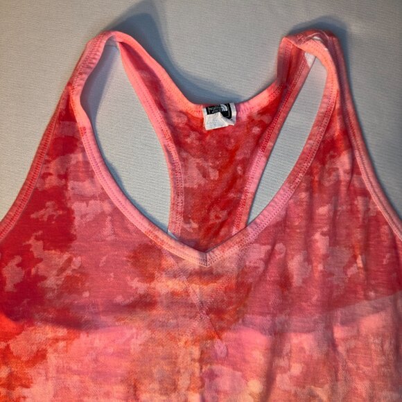 The North Face Women's U Neck Workout Tank Top Large Pink Dye TNF Training Shirt - Picture 4 of 13
